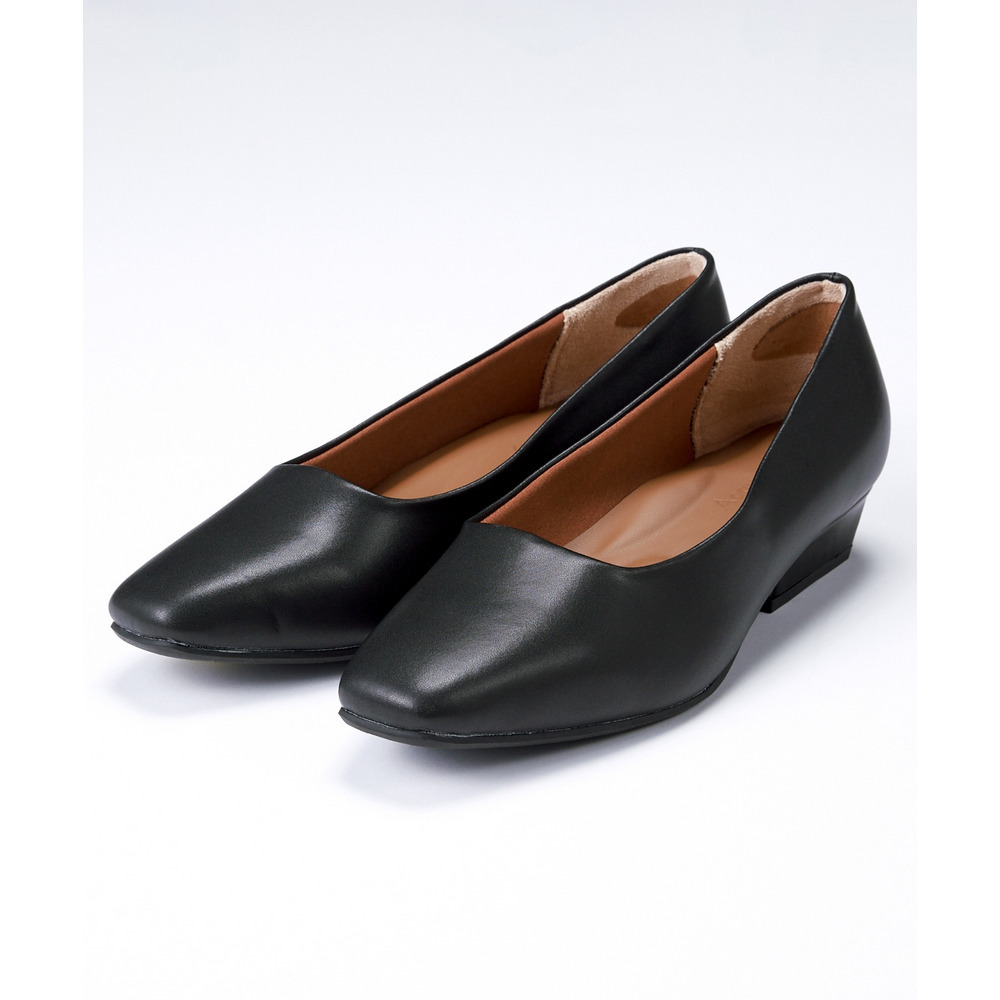 【ゆったり幅広】スクエアトゥローヒールパンプス(ワイズ4E)ACQUA PALETTE(アクアパレット)1