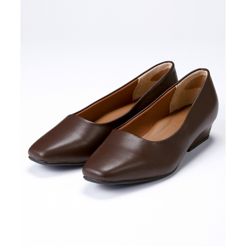 【ゆったり幅広】スクエアトゥローヒールパンプス(ワイズ4E)ACQUA PALETTE(アクアパレット)1