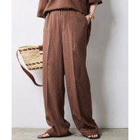 レーヨン麻リラックスワイドパンツ 大きいサイズ　シックスタイル