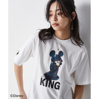 王様(ミッキーマウス)/キングダム ハーツ/綿100％プリントTシャツ　大きいサイズ　シックスタイル