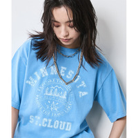 綿100%ピグメント染ロゴTシャツ　大きいサイズ　シックスタイル