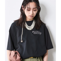綿100%ピグメント染バックロゴプリントTシャツ　大きいサイズ　シックスタイル