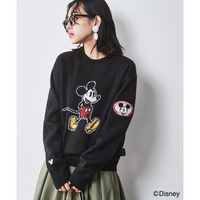 ミッキーマウス/ジャガードニットプルオーバー　大きいサイズ　シックスタイル