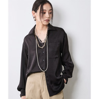 サテンソフトシャツ 大きいサイズ　シックスタイル