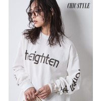 綿100％ロゴプリントロングスリーブTシャツ 大きいサイズ　シックスタイル
