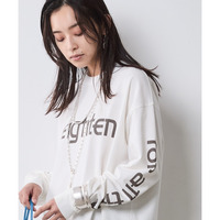 綿100％ロゴプリントロングスリーブTシャツ 大きいサイズ　シックスタイル