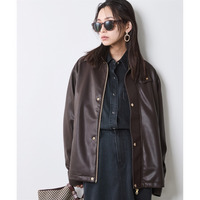 フェイクレザーブルゾン 大きいサイズ　シックスタイル