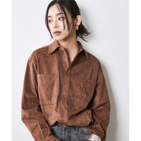 フェイクスエードシャツ 大きいサイズ　シックスタイル