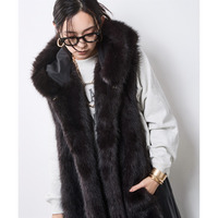 フェイクファーフーディマフラー 大きいサイズ　シックスタイル