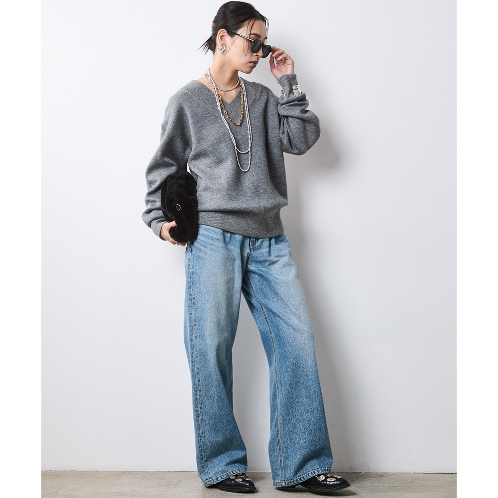 Vネックニットプルオーバー 大きいサイズ シックスタイル10