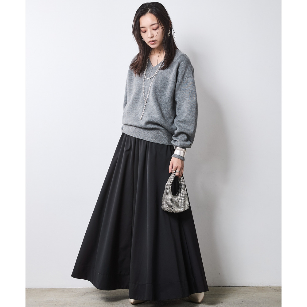 Vネックニットプルオーバー 大きいサイズ シックスタイル2