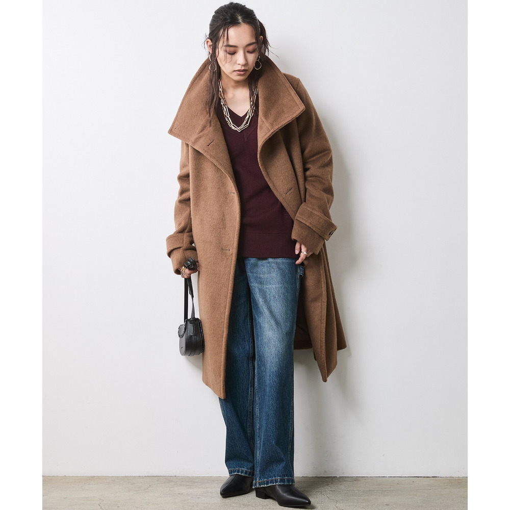 Vネックニットプルオーバー 大きいサイズ シックスタイル23