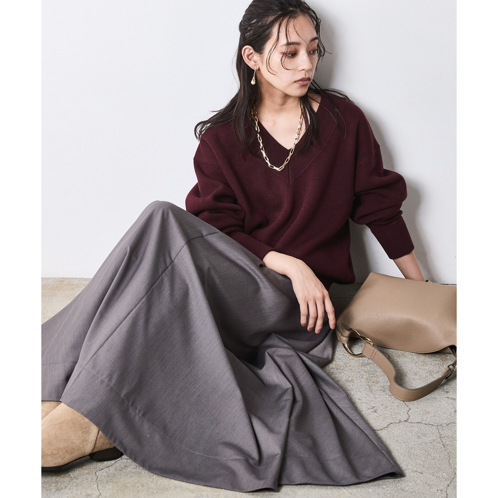 Vネックニットプルオーバー 大きいサイズ シックスタイル26