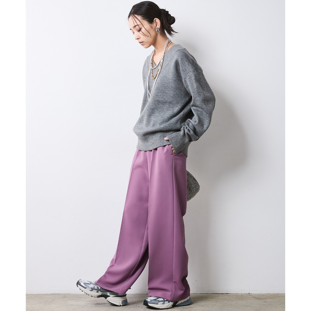 Vネックニットプルオーバー 大きいサイズ シックスタイル29