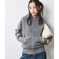 ジップアップニットフーディ 大きいサイズ　シックスタイル