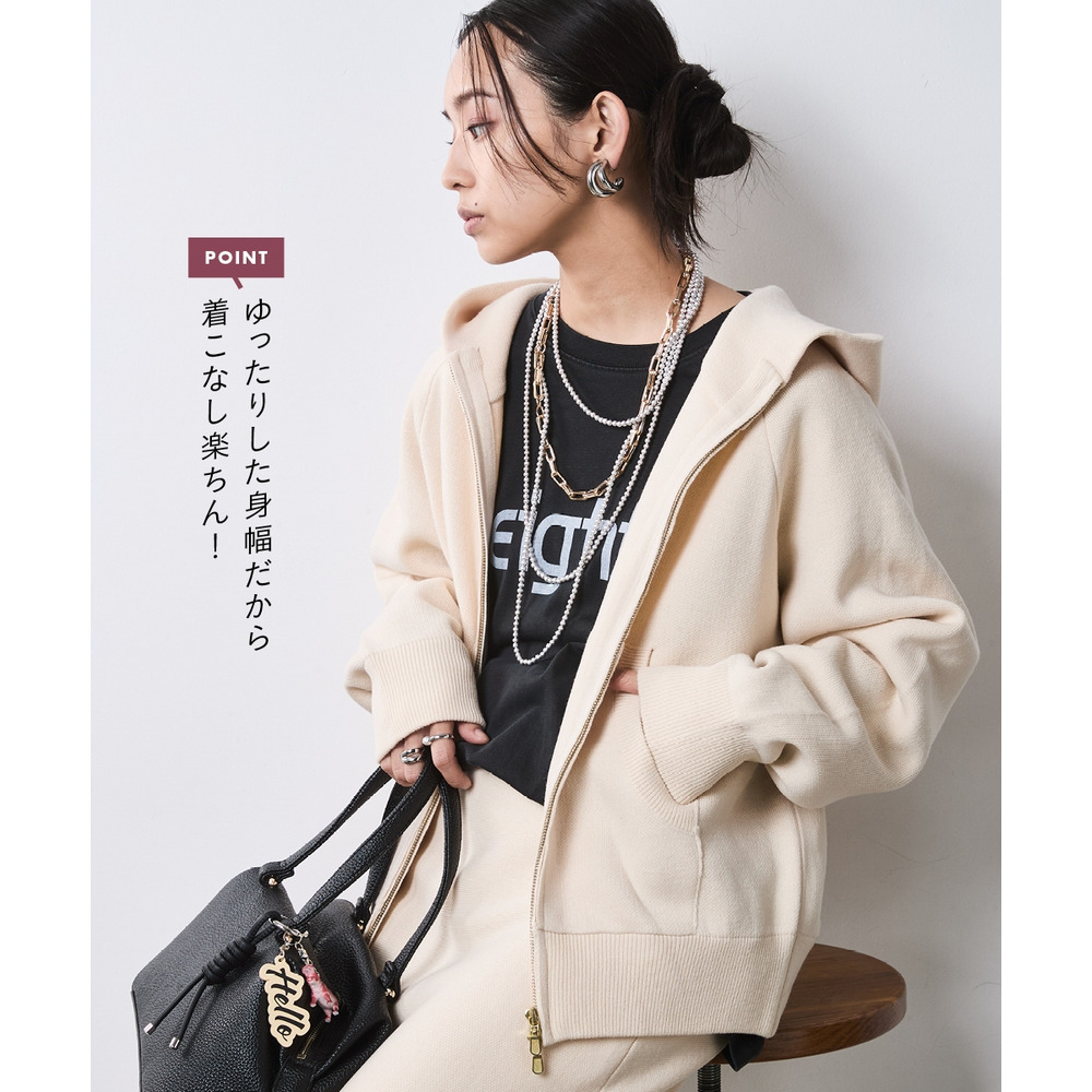 ジップアップニットフーディ 大きいサイズ シックスタイル12