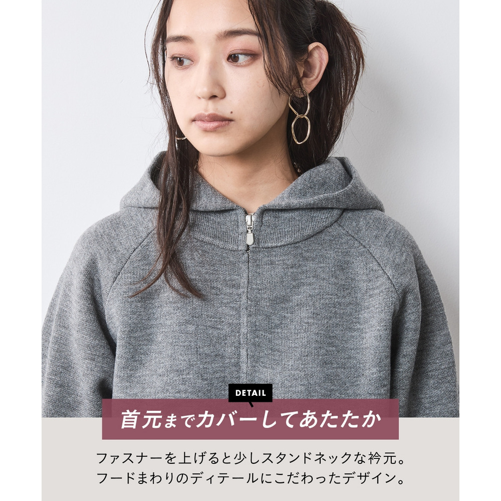 ジップアップニットフーディ 大きいサイズ シックスタイル13