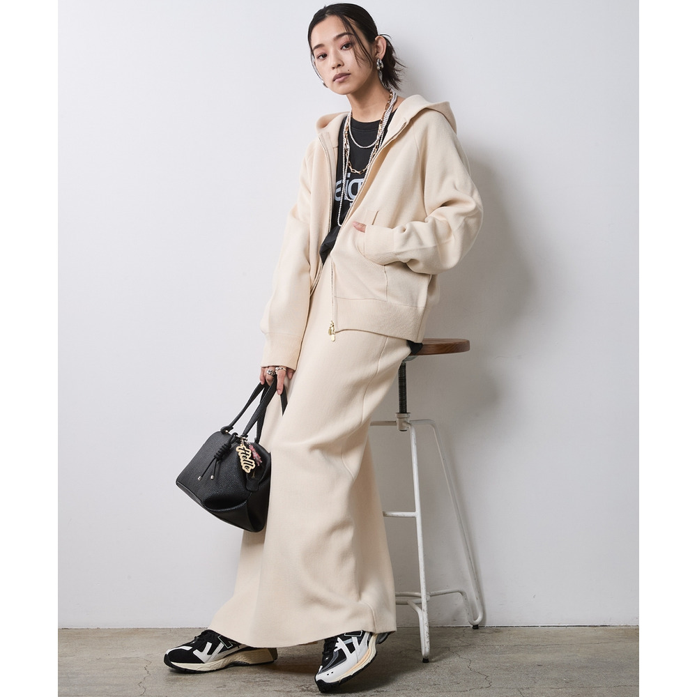 ジップアップニットフーディ 大きいサイズ シックスタイル23