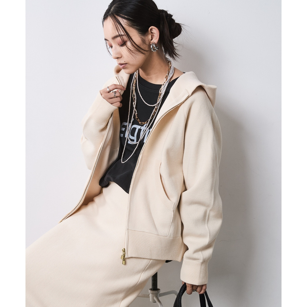 ジップアップニットフーディ 大きいサイズ シックスタイル27