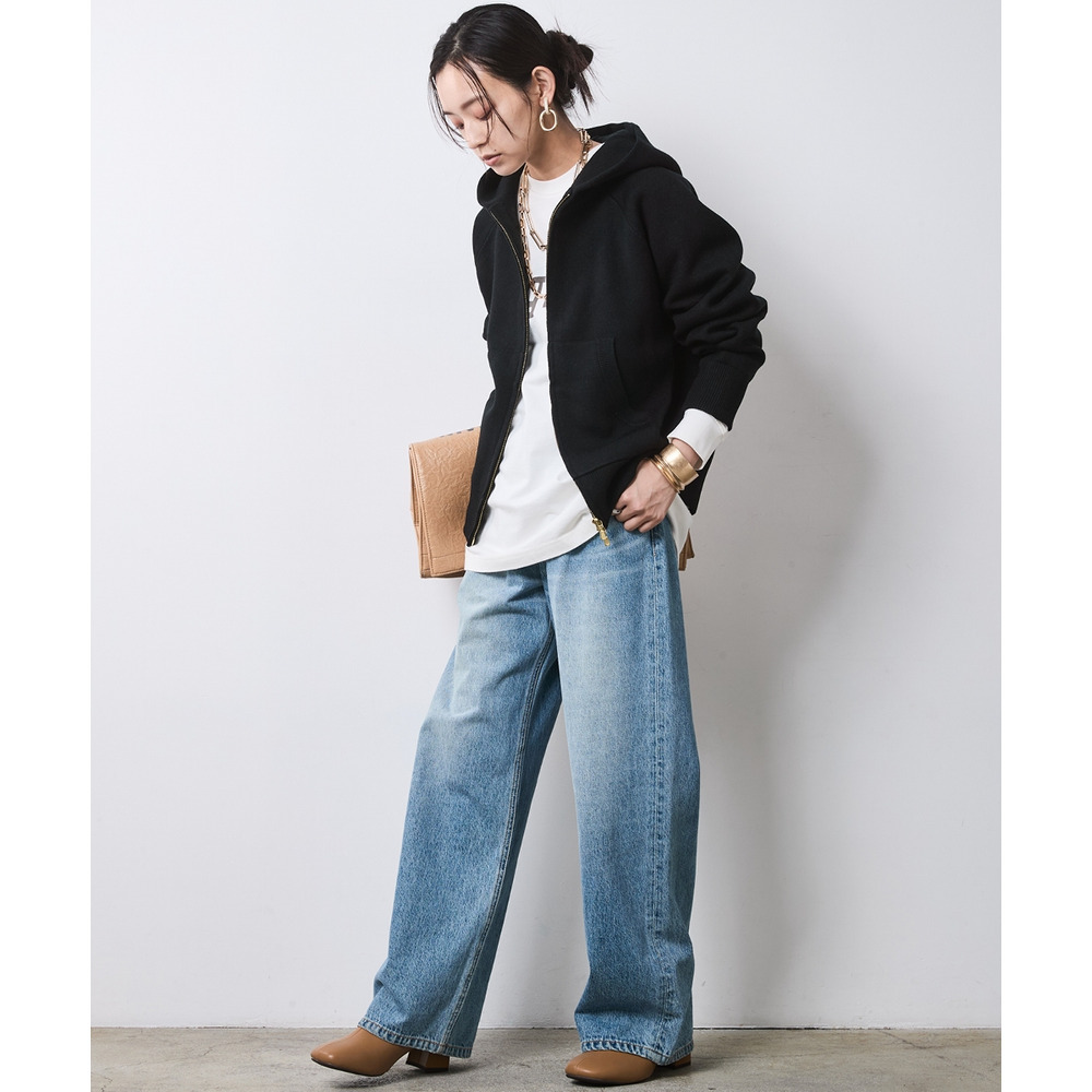 ジップアップニットフーディ 大きいサイズ シックスタイル6