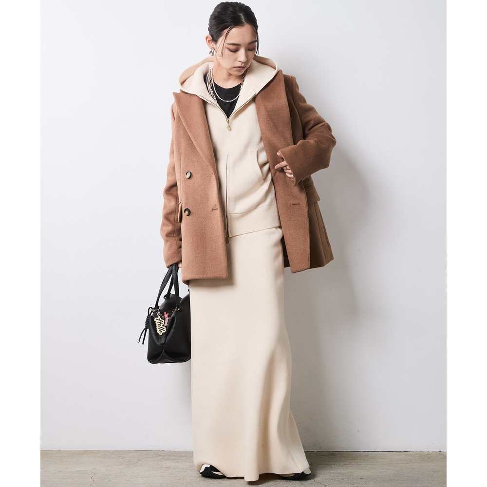 ニットナローマキシスカート 大きいサイズ シックスタイル24