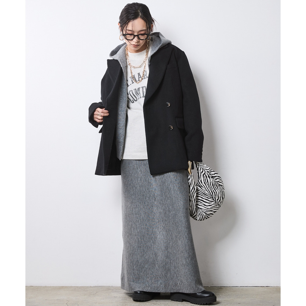 ニットナローマキシスカート 大きいサイズ シックスタイル4