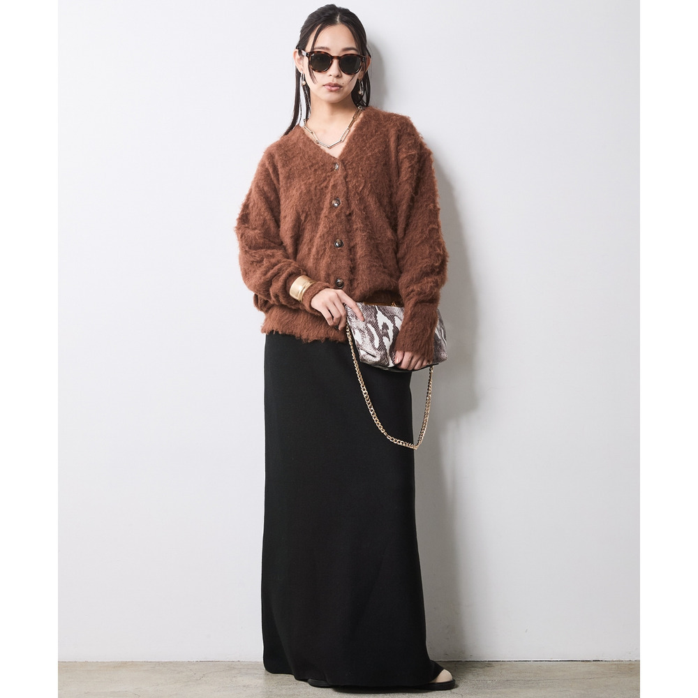 ニットナローマキシスカート 大きいサイズ シックスタイル5