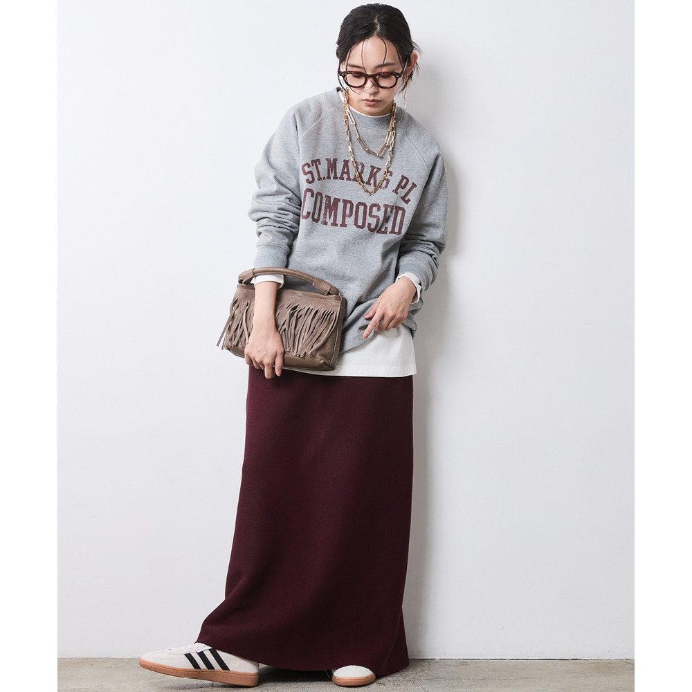 ニットナローマキシスカート 大きいサイズ シックスタイル7