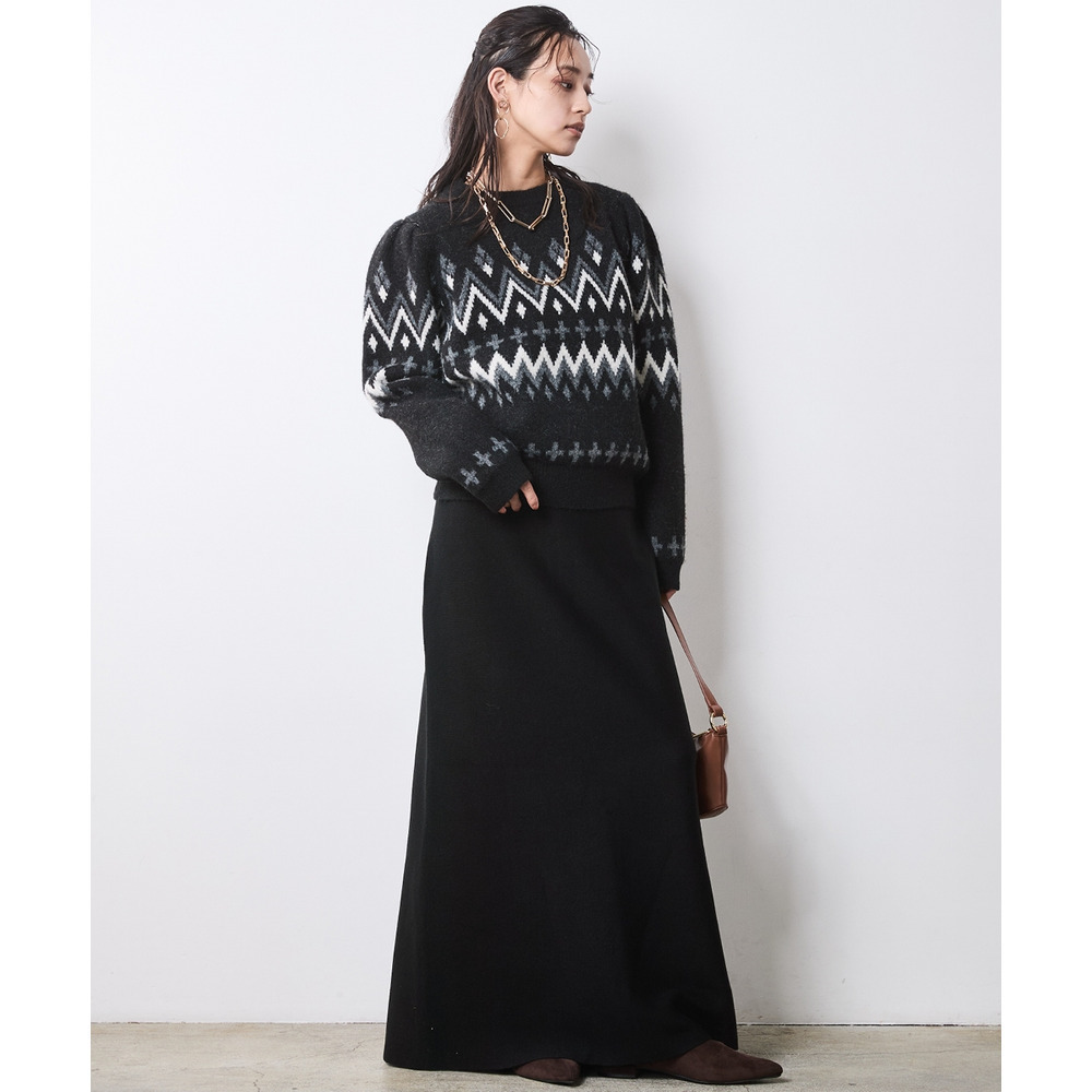 ニットナローマキシスカート 大きいサイズ シックスタイル9