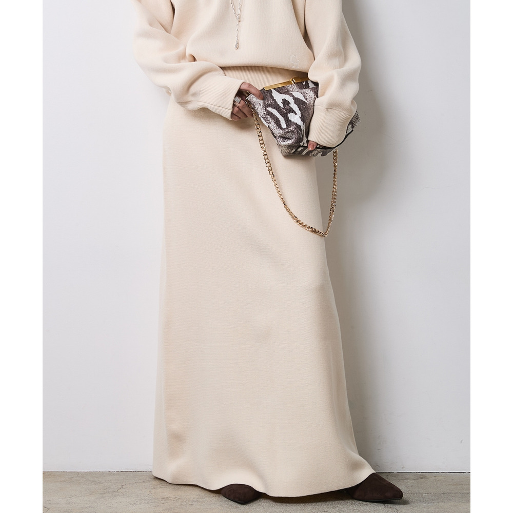 ニットナローマキシスカート 大きいサイズ シックスタイル1