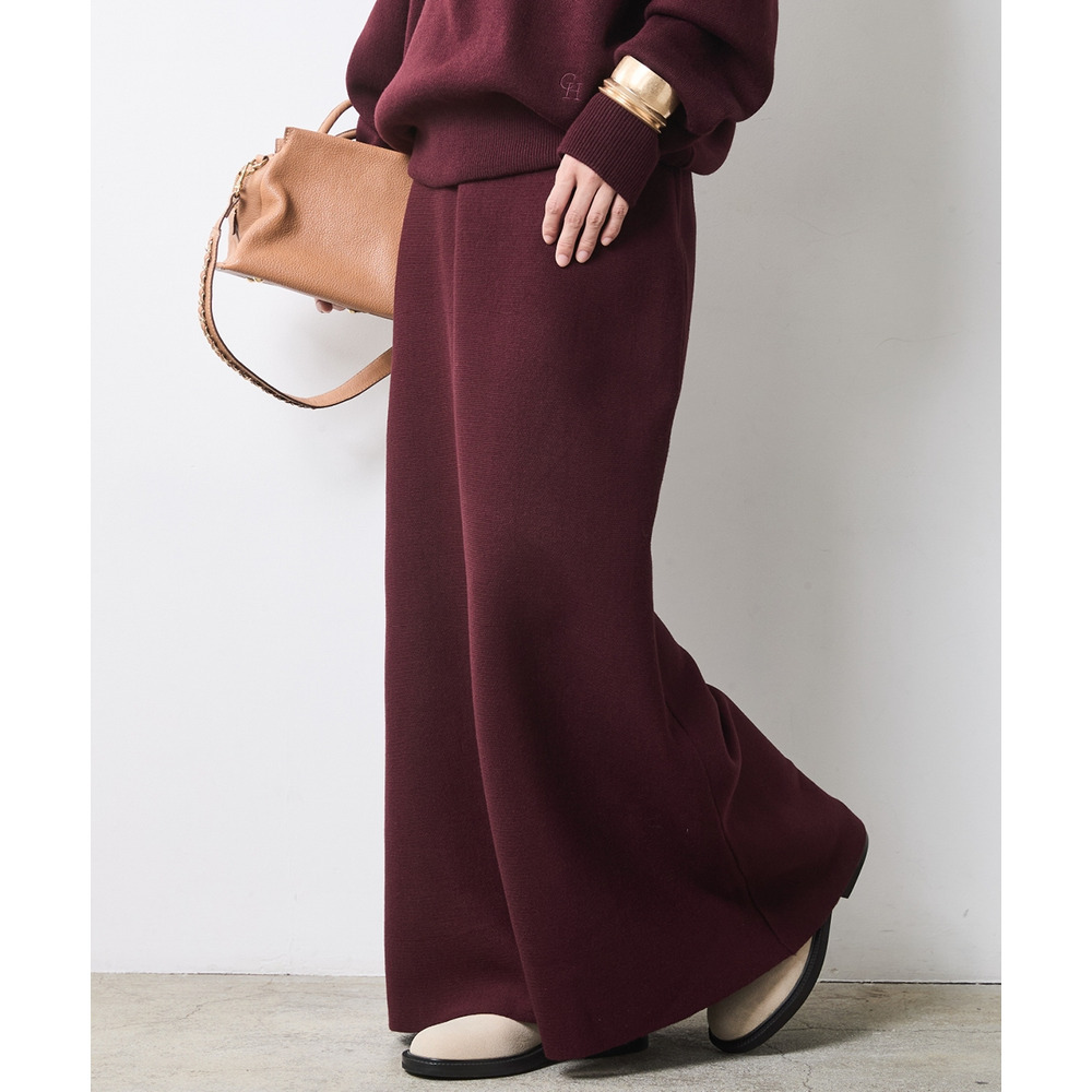 ニットナローマキシスカート 大きいサイズ シックスタイル1