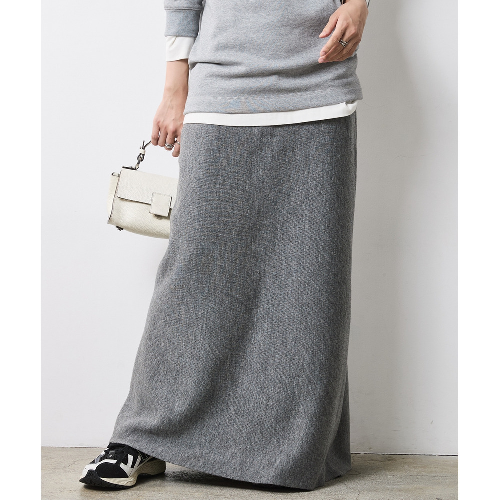 ニットナローマキシスカート 大きいサイズ シックスタイル1