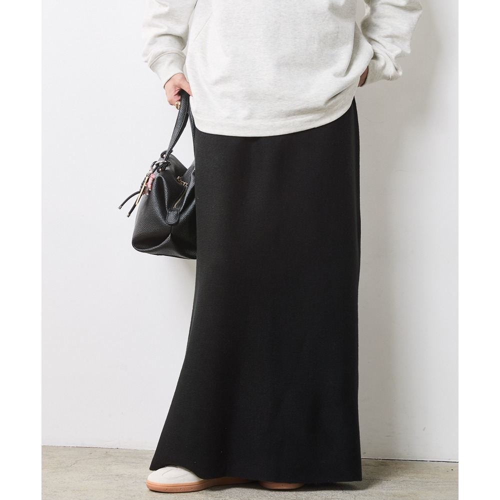 ニットナローマキシスカート 大きいサイズ シックスタイル1