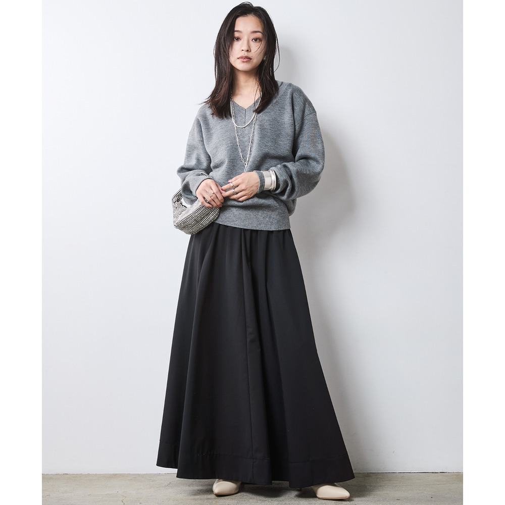 フレアマキシスカート 大きいサイズ シックスタイル4