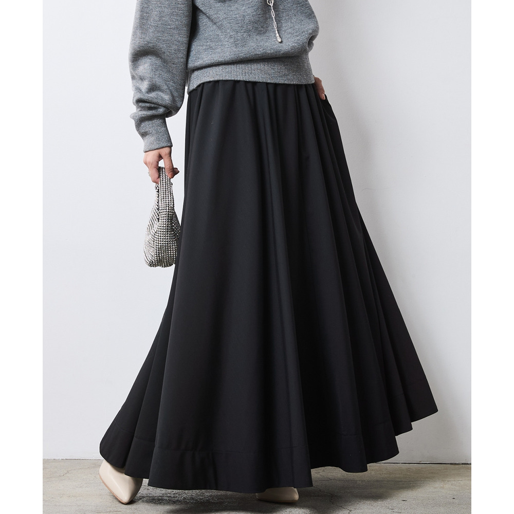 フレアマキシスカート 大きいサイズ シックスタイル1