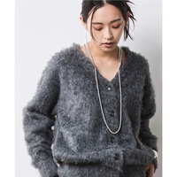 へアリーニットカーディガン 大きいサイズ　シックスタイル