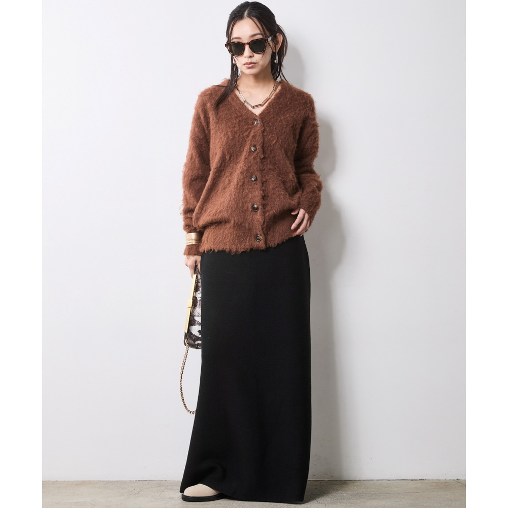 へアリーニットカーディガン 大きいサイズ シックスタイル24