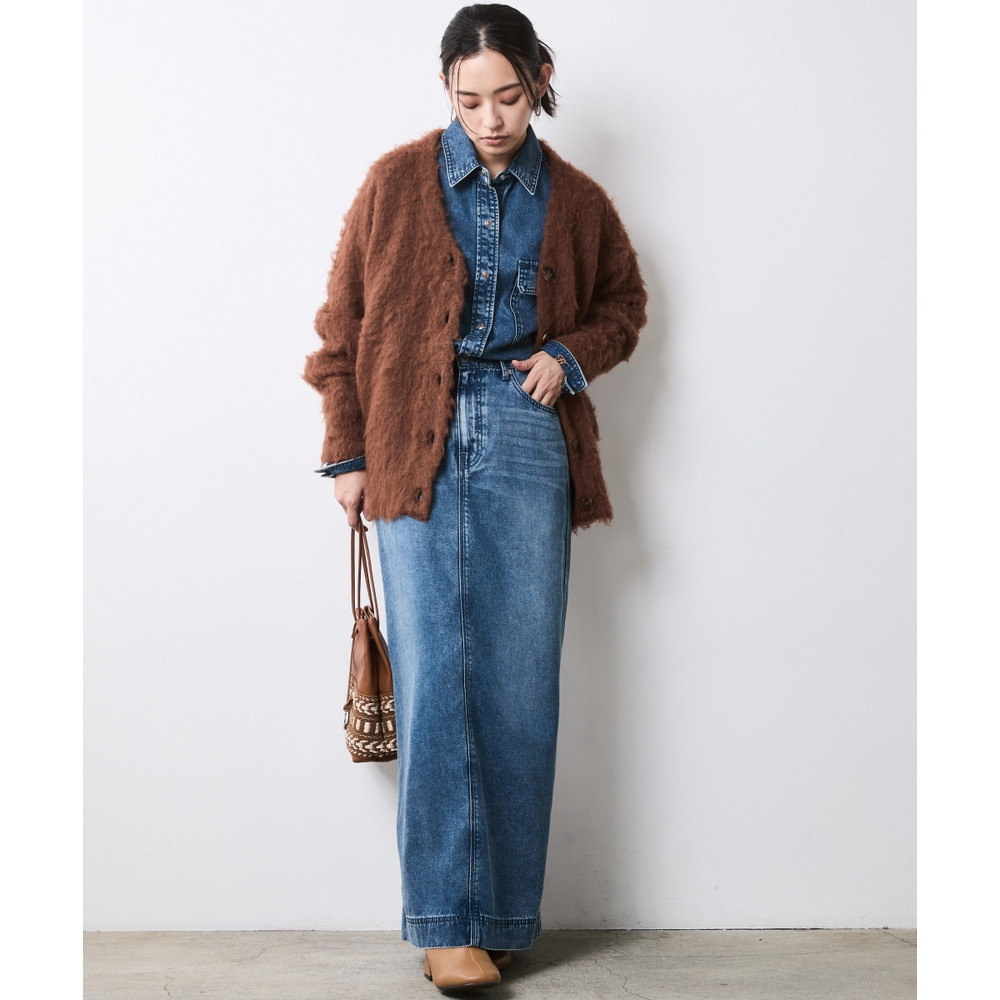 へアリーニットカーディガン 大きいサイズ シックスタイル4