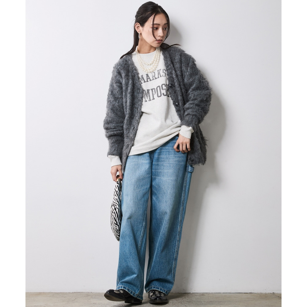 へアリーニットカーディガン 大きいサイズ シックスタイル5