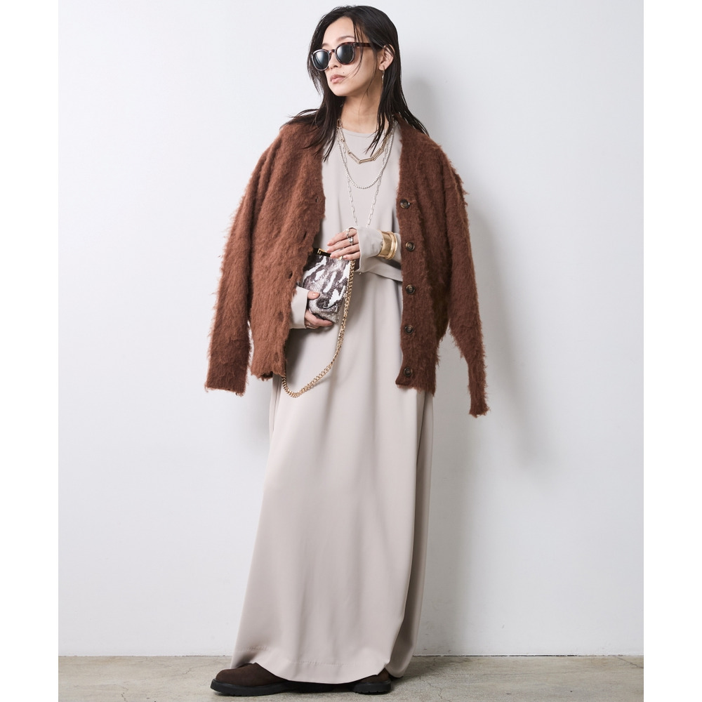 へアリーニットカーディガン 大きいサイズ シックスタイル6