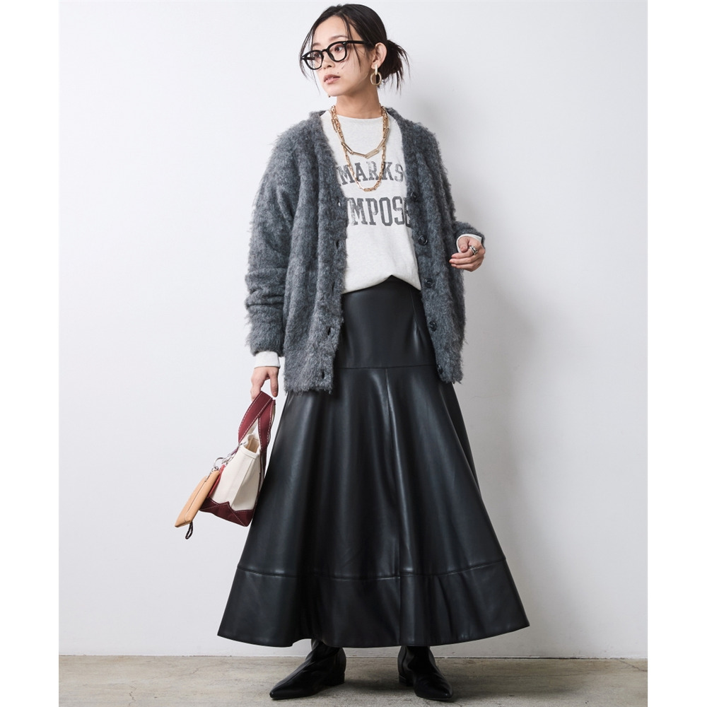 へアリーニットカーディガン 大きいサイズ シックスタイル9