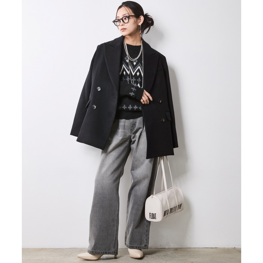 ジャガードパフスリーブニット 大きいサイズ シックスタイル11