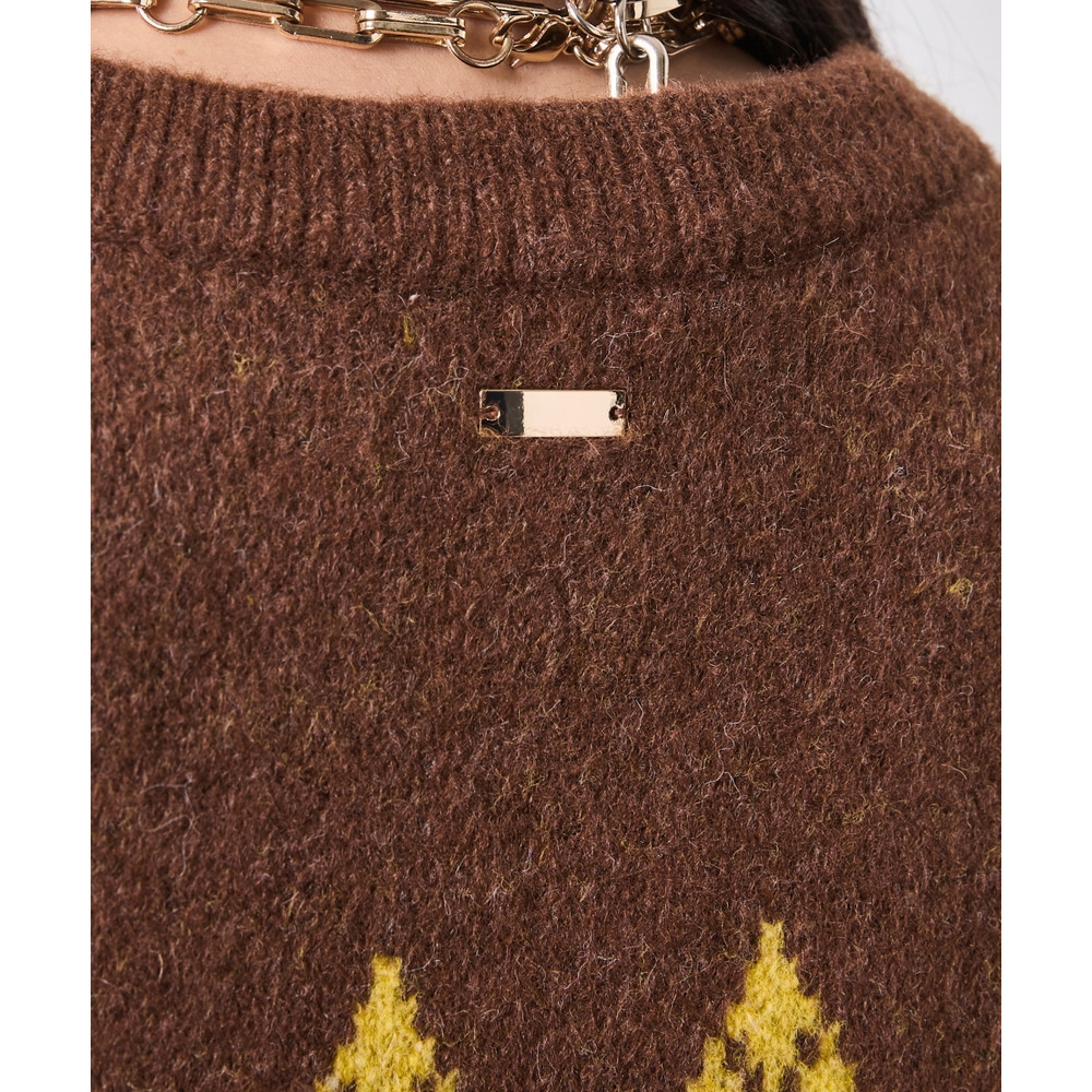 ジャガードパフスリーブニット 大きいサイズ シックスタイル13