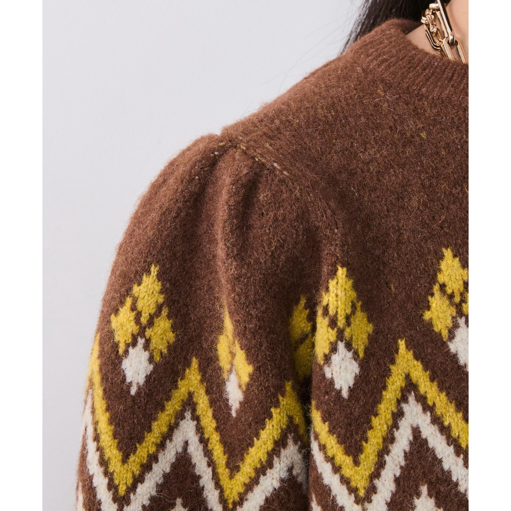 ジャガードパフスリーブニット 大きいサイズ シックスタイル14