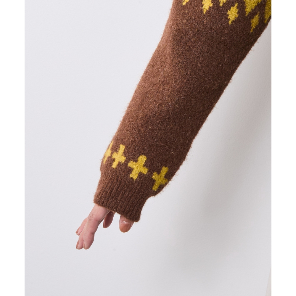 ジャガードパフスリーブニット 大きいサイズ シックスタイル15