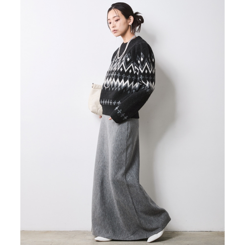 ジャガードパフスリーブニット 大きいサイズ シックスタイル5