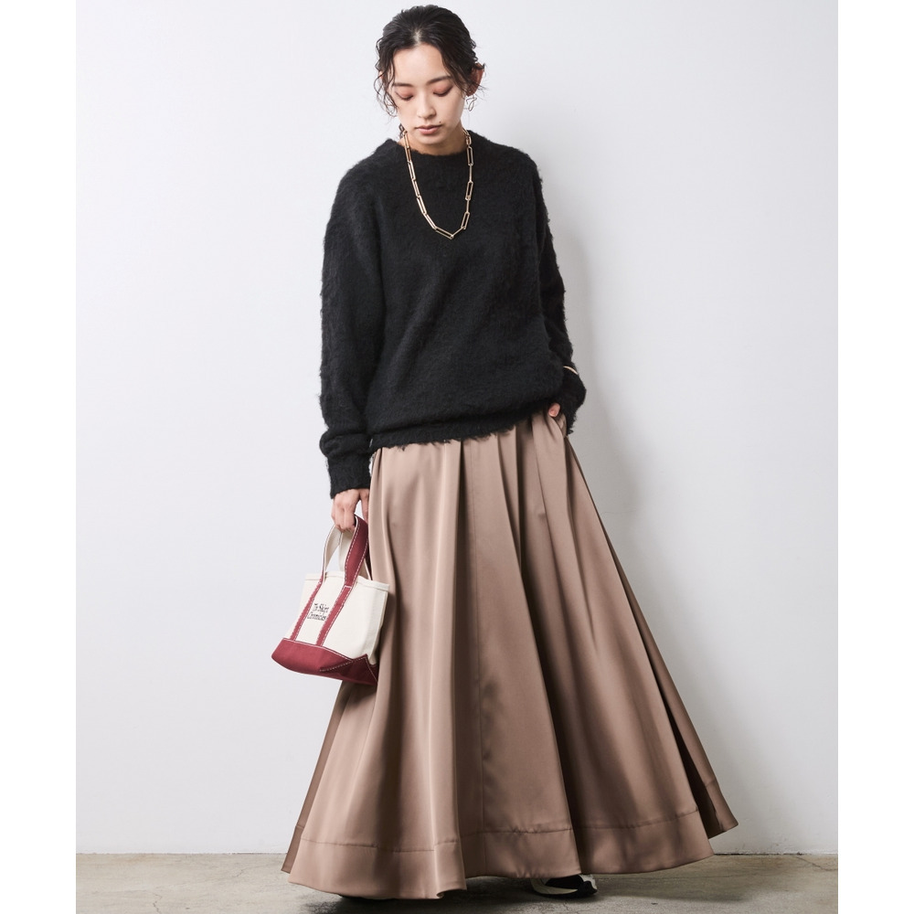 ヘアリークルーネックニット 大きいサイズ シックスタイル10