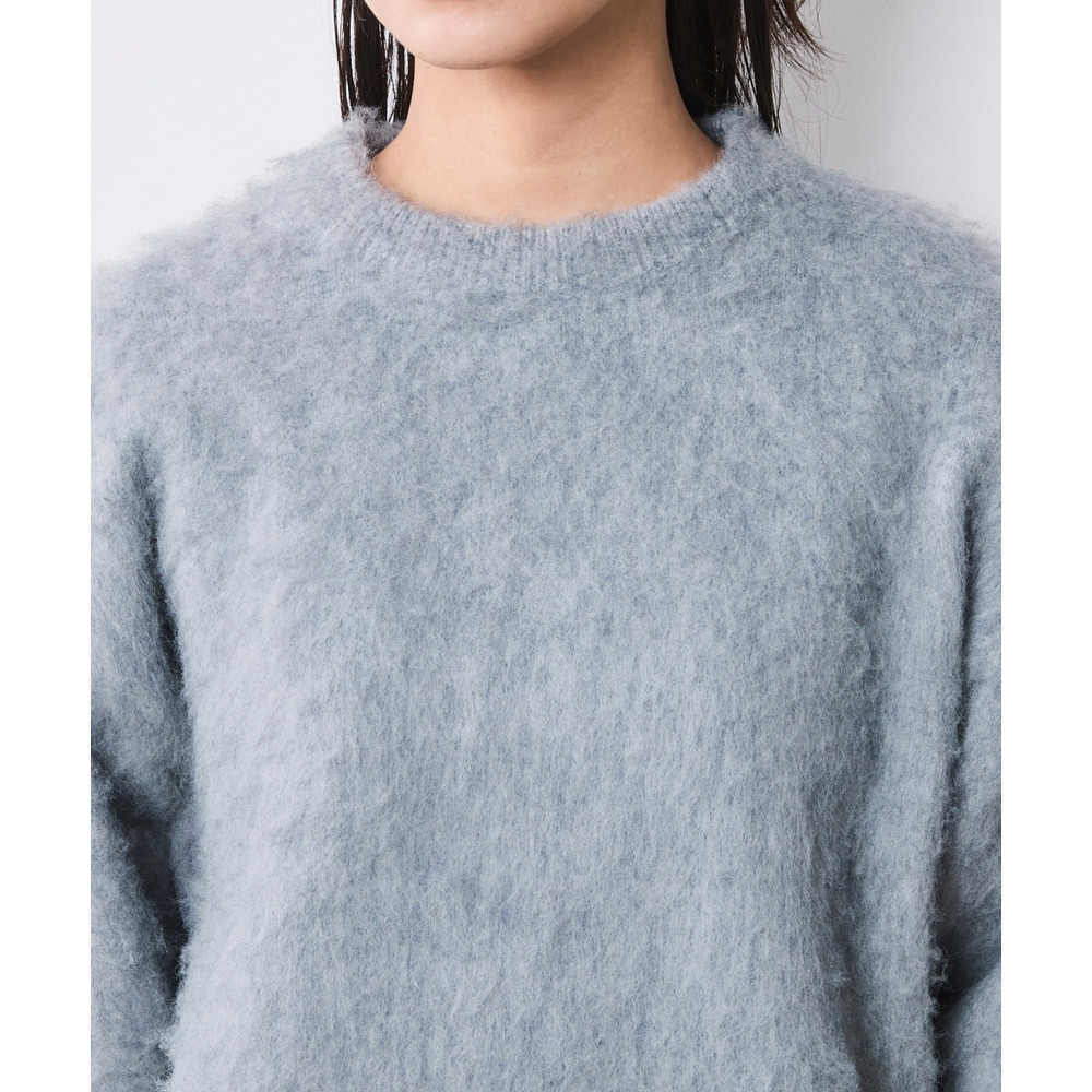 ヘアリークルーネックニット 大きいサイズ シックスタイル13