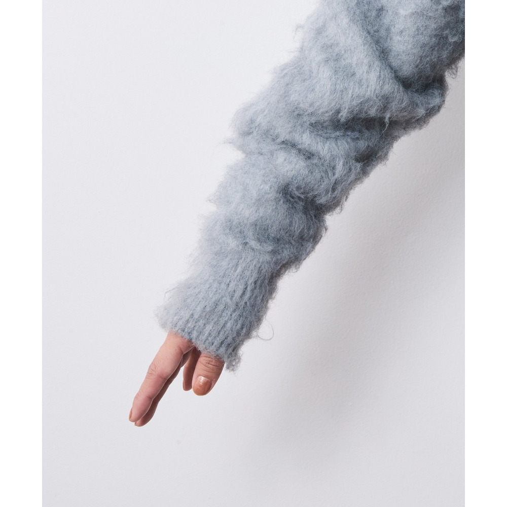 ヘアリークルーネックニット 大きいサイズ シックスタイル15