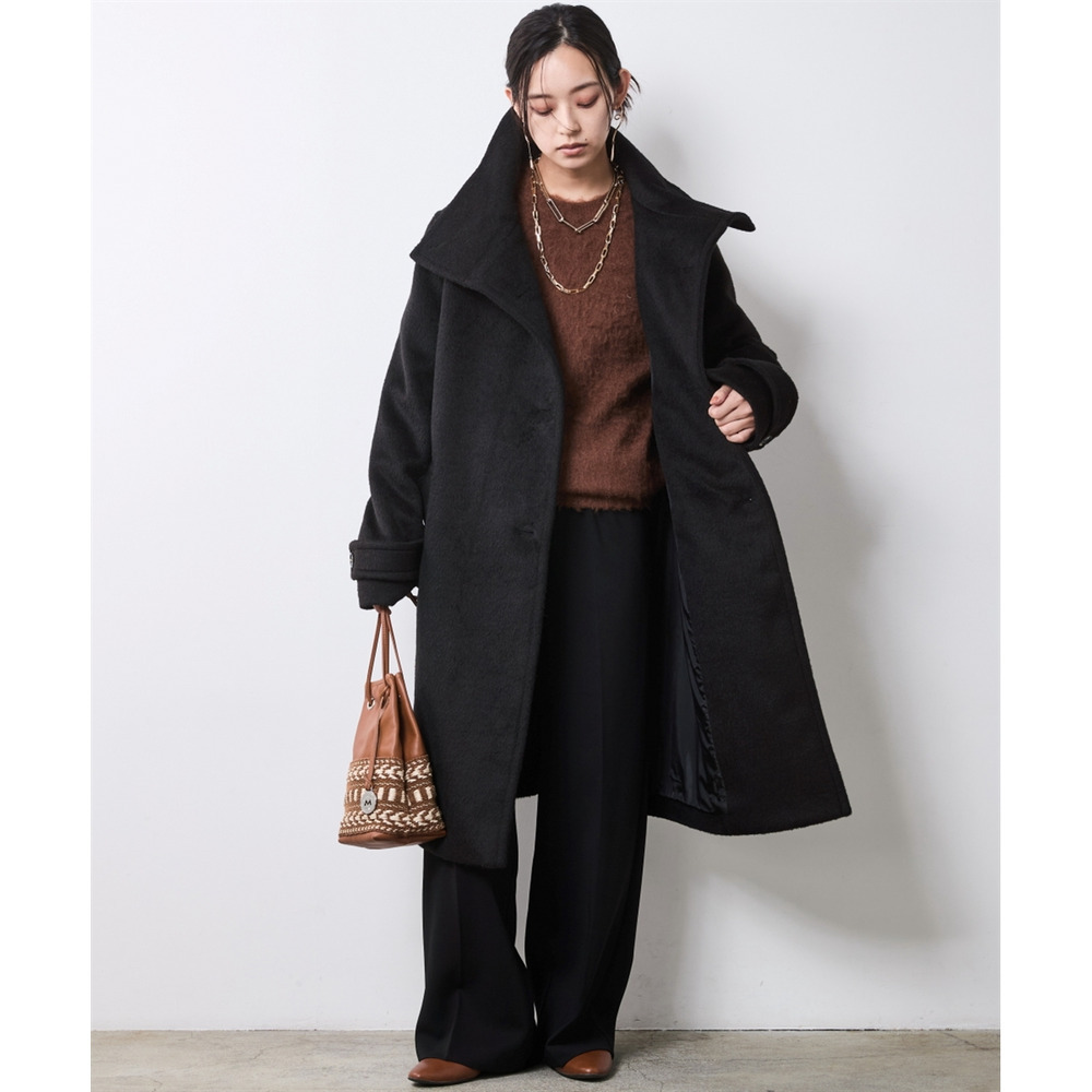 ヘアリークルーネックニット 大きいサイズ シックスタイル27